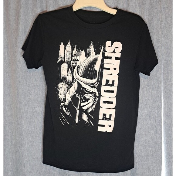 Teenage Mutant Ninja Turtles T-Shirt Mens Small Shredder Black Graphic TMNT Tee - Picture 1 of 5